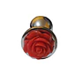 Plug de metal dije rosa roja talla M - 85x35 mm - Miniatura 7