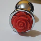 Plug de metal dije rosa roja talla M - 85x35 mm - Miniatura 2