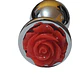 Plug de metal dije rosa roja talla M - 85x35 mm - Miniatura 9