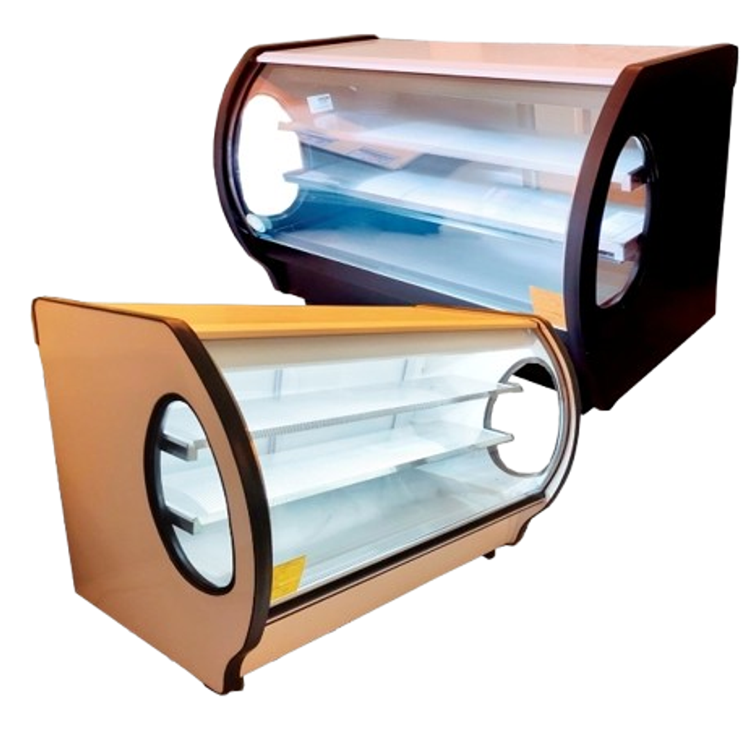 VITRINA CRISTAL CURVO 1.00 METRO MASSER MODELO RHNVCT 1000 EA 1