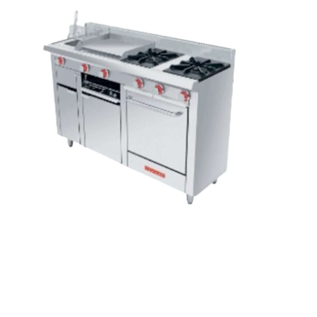 ESTUFA CORIAT MODELO MULTICHEF DE PISO PETIT PREMIUM 1