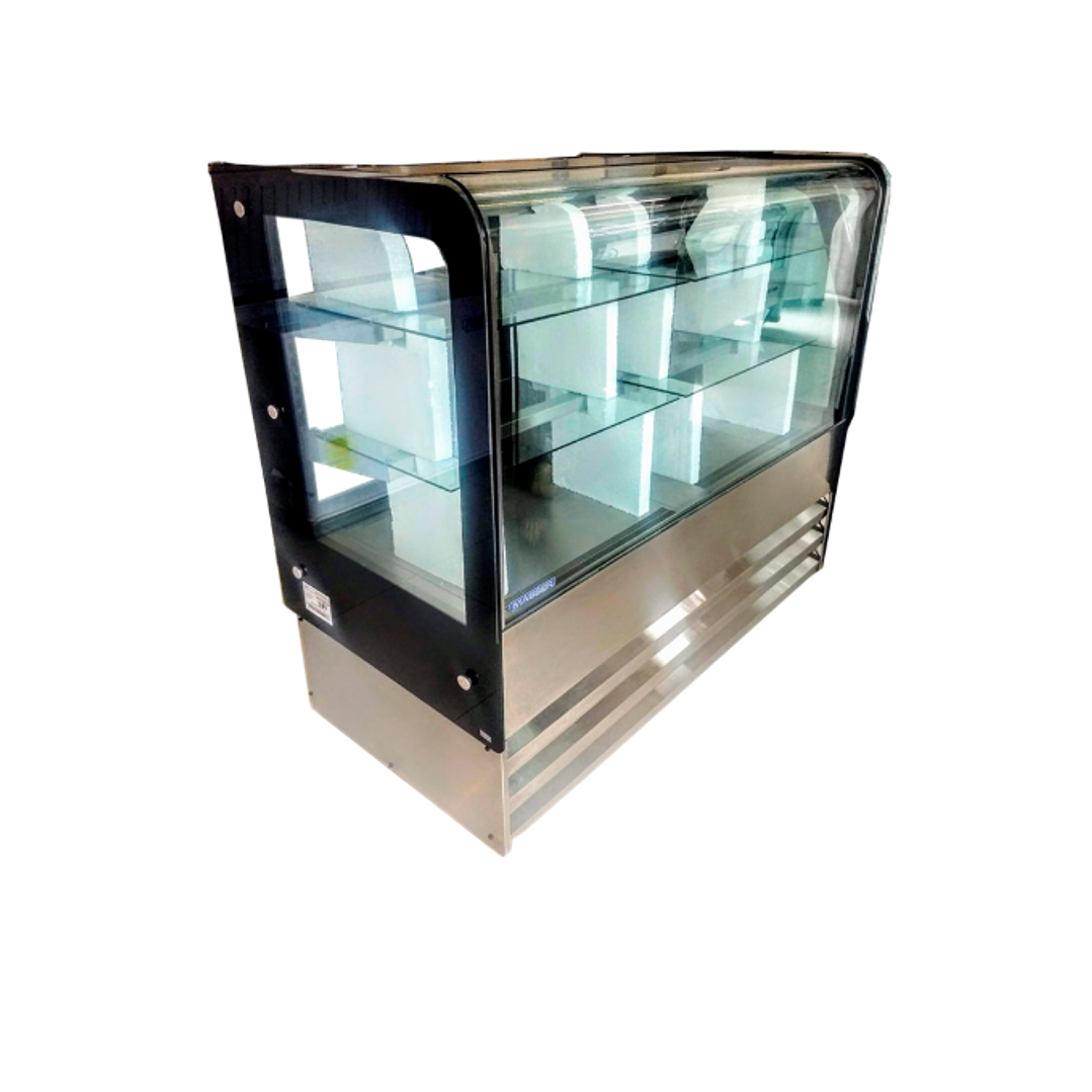 VITRINA CRISTAL CURVO DE 70 CM, FULL GLASS CUBO MARCA MASSER MODELO RHNVCT 7000 FGC 1
