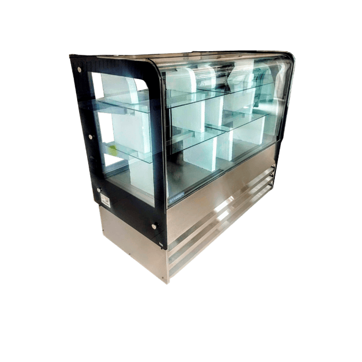 VITRINA CRISTAL CURVO DE 70 CM, FULL GLASS CUBO MARCA MASSER MODELO RHNVCT 7000 FGC 1