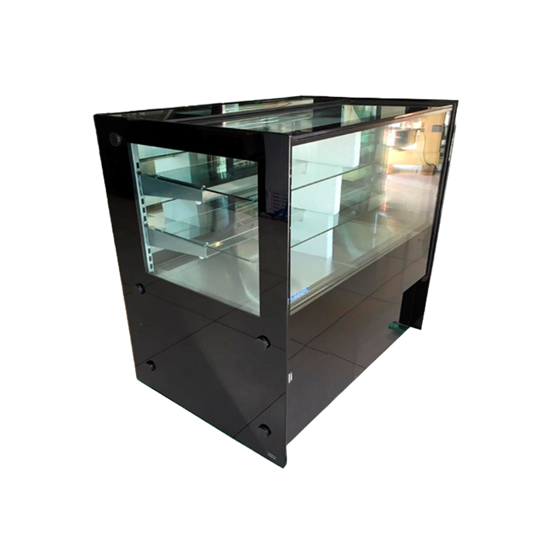 VITRINA CRISTAL RECTO DE 1.00 METRO FULL GLASS CUBO BAJA PLUS MARCA MASSER MODELO RHNVCT 1000 FGCBP 1