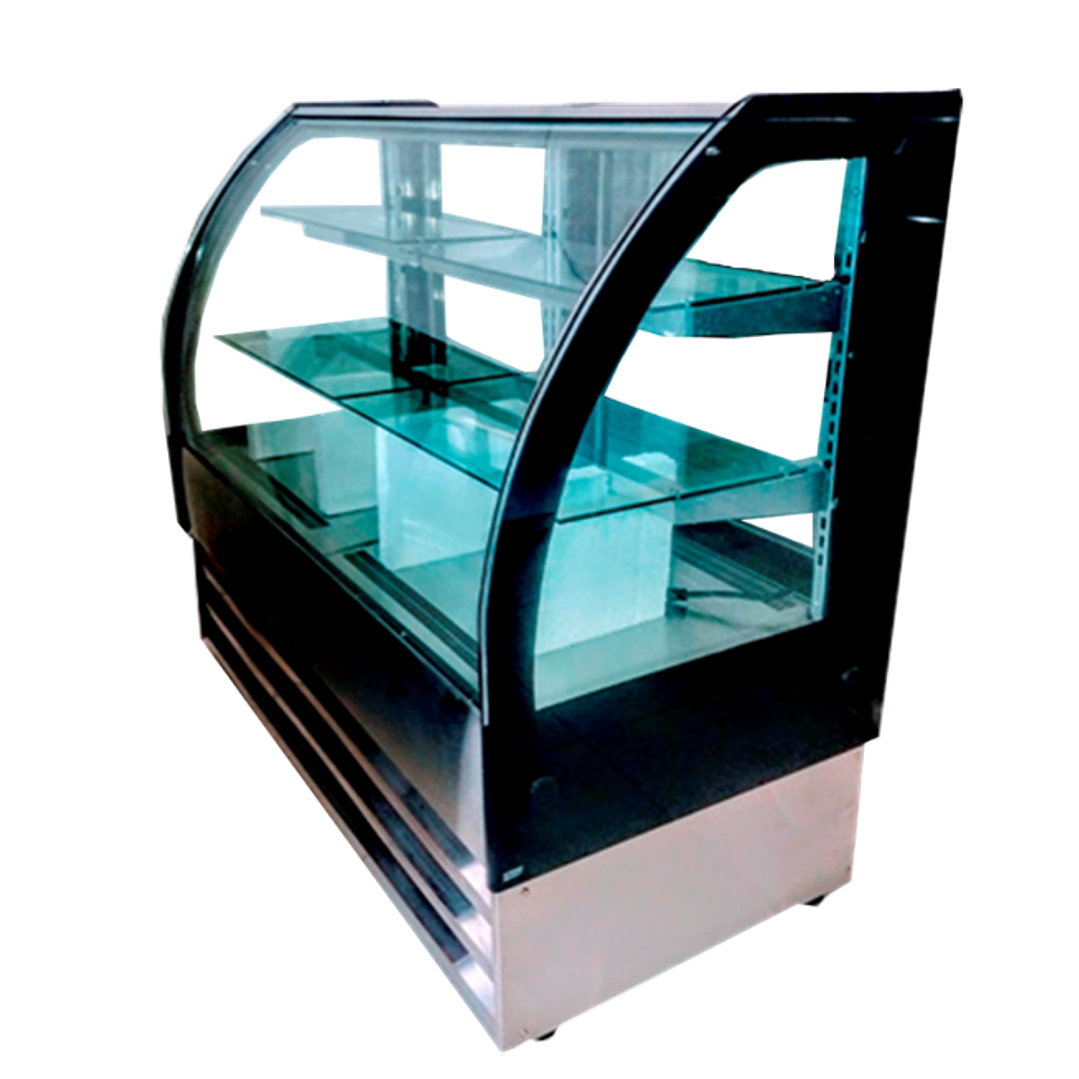 VITRINA CRISTAL CURVO DE 70 CM FULL GLASS MARCA MASSER MODELO RHNVCT 700 FGR 1