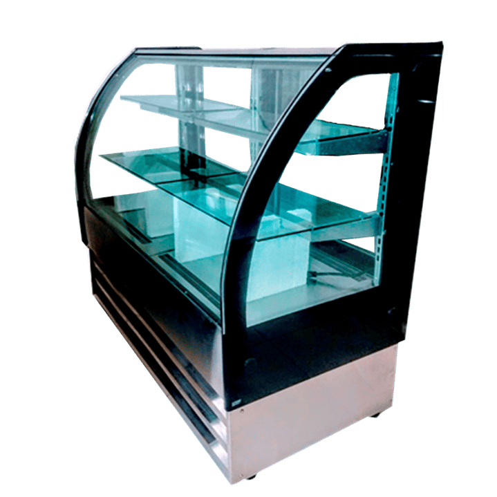 VITRINA CRISTAL CURVO DE 70 CM FULL GLASS MARCA MASSER MODELO RHNVCT 700 FGR 1