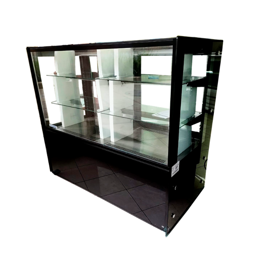 VITRINA CRISTAL RECTO DE 1.00 METRO FULL GLASS CUBO PLUS, MASSER MODELO RHNVCT 1000 FGCP 1