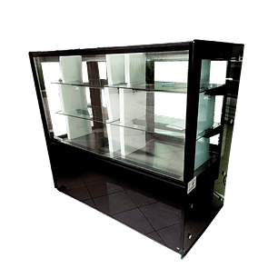 VITRINA CRISTAL RECTO DE 1.00 METRO FULL GLASS CUBO PLUS, MASSER MODELO RHNVCT 1000 FGCP