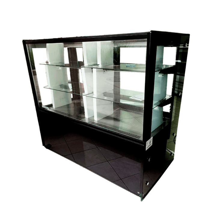 VITRINA CRISTAL RECTO DE 1.00 METRO FULL GLASS CUBO PLUS, MASSER MODELO RHNVCT 1000 FGCP 1