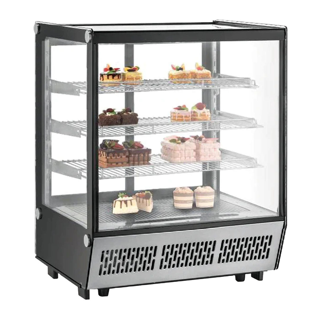 VITRINA REFRIGERADA CRISTAL CURVO 4 NIVELES MIGSA MODELO CW-145R 1