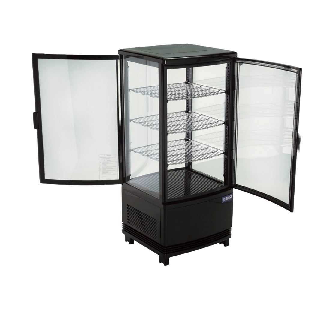 REREFRIGERADOR DE EXHIBICIÓN PANORÁMICA 2 PUERTAS CURVAS MIGSA MODELO RT-78L 2R  1