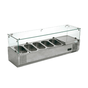 VITRINA REFRIGERADA PARA ENSALADAS Y PIZZAS SOBRE MESA MIGSA MODELO RT-1200L