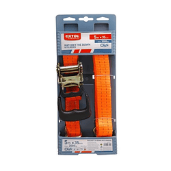 Amarre trinquete con ganchos 5 mx 35 mm eslinga