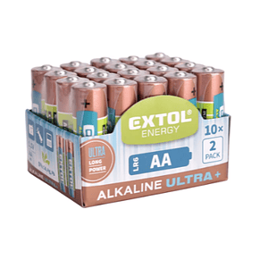 Pila alcalina EXTOL ENERGY ULTRA 20 unidades 