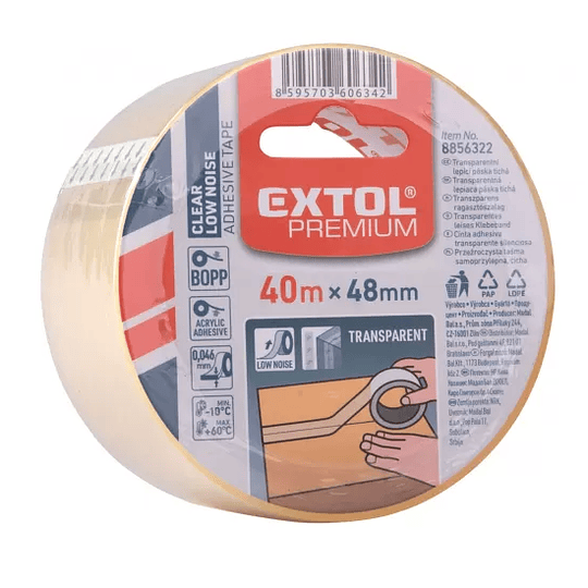 CINTA ADHESIVA TRANSPARENTE EXTOL - Image 2