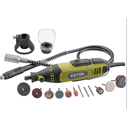 MINI DRILL CON ACCESORIO FLEXIBLE, 210 piezas, 135 W
