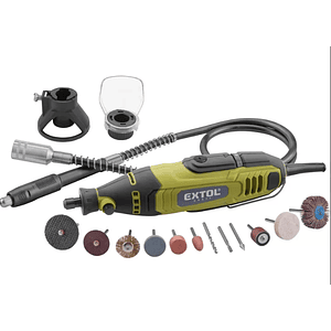 MINI DRILL CON ACCESORIO FLEXIBLE, 210 piezas, 135 W