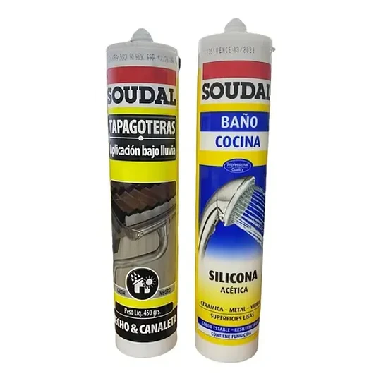 Siliconas Soudal Baño Cocina Y Tapagoteras