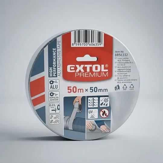 Cinta Adhesiva Aluminio 50mm X 50m De Espesor. 0,03 Mm Extol - Image 5