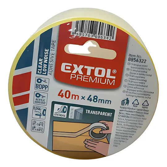 Cinta Adhesiva Transparente 48mm*40m Extol Pack De 10 - Image 1