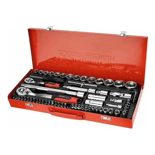 Juego De Dados 65 Pzs 1/4  1/2  Crv Extol Premium - Image 1