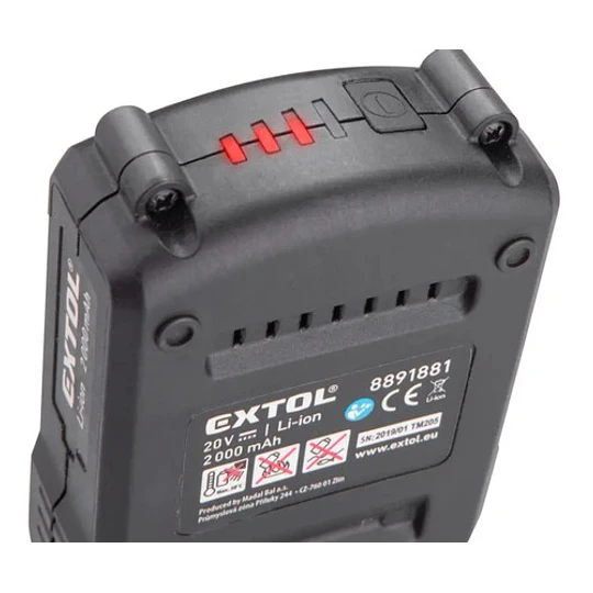 Taladro Atornillador Inalambrico 20v, 2 Bat Set Puntas Extol - Image 3