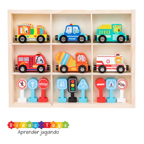 Set Autos y Señales de Transito 