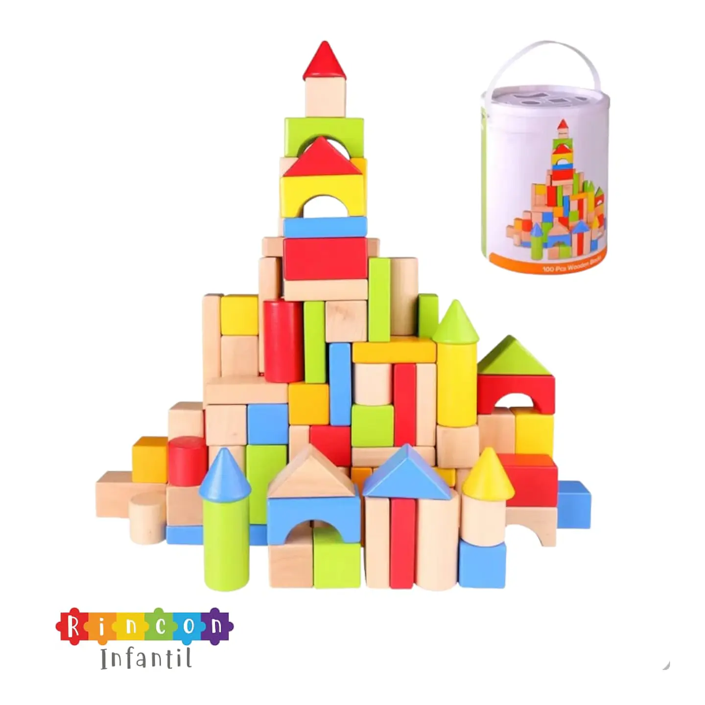Balde Bloques 100 pcs 1