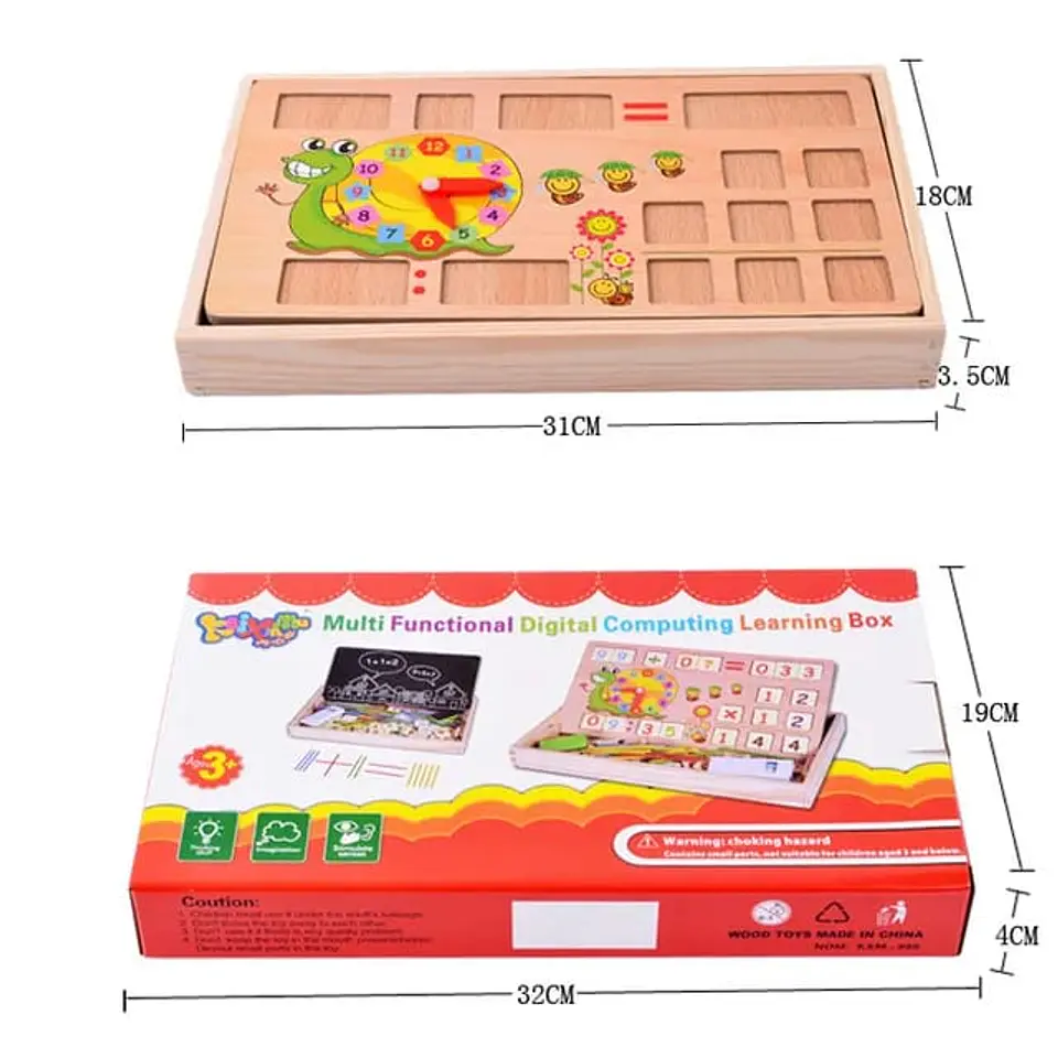 Juego Didáctico Madera Pizarra Matemáticas Contar Para Niños 3