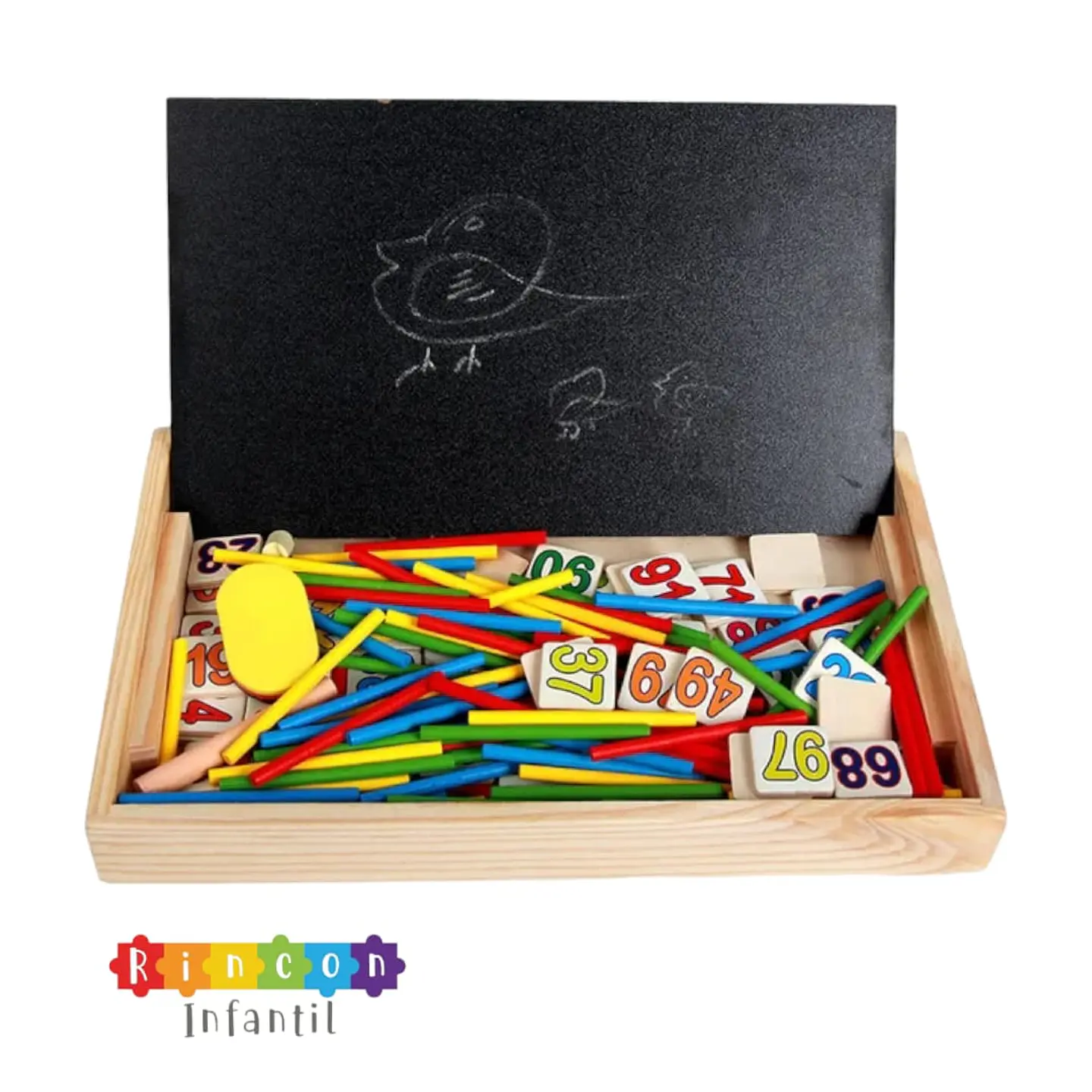 Juego Didáctico Madera Pizarra Matemáticas Contar Para Niños 5