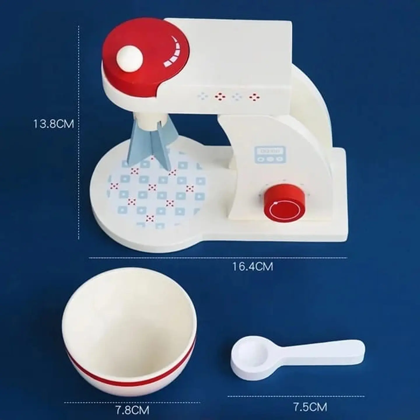 Batidora Mezcladora Para Niños Juguete De Madera Didáctico 3