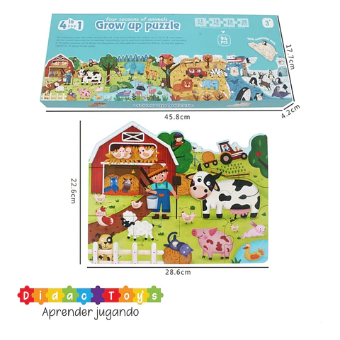 Puzzle rompecabezas de madera , 94pcs