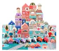 Juego De Bloques De Construcción De Madera ciudad 115 pcs - Miniatura 1