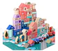 Juego De Bloques De Construcción De Madera ciudad 115 pcs - Miniatura 3