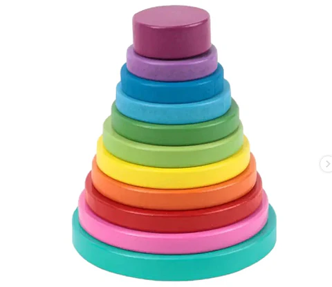 Juego encaje Madera Torre Montessori Multicolor