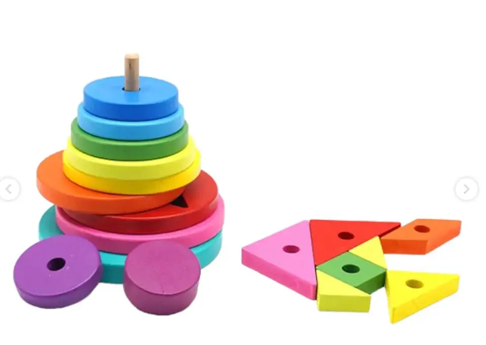 Juego encaje Madera Torre Montessori Multicolor 3