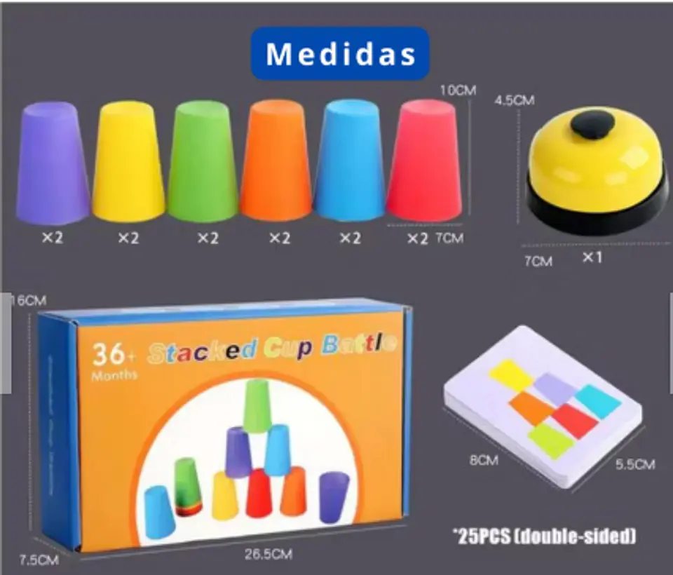 Vasos apilables Juego de Mesa 7