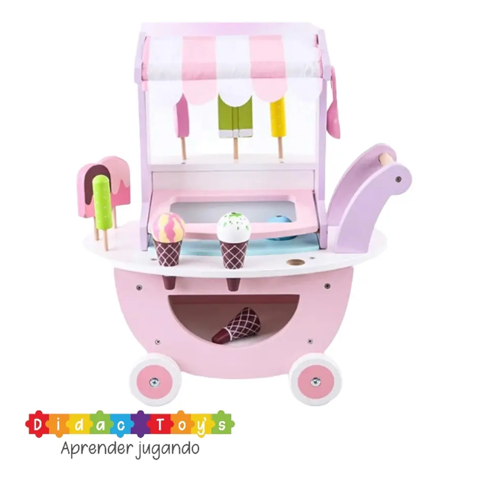 Carro de helados montessori madera 1