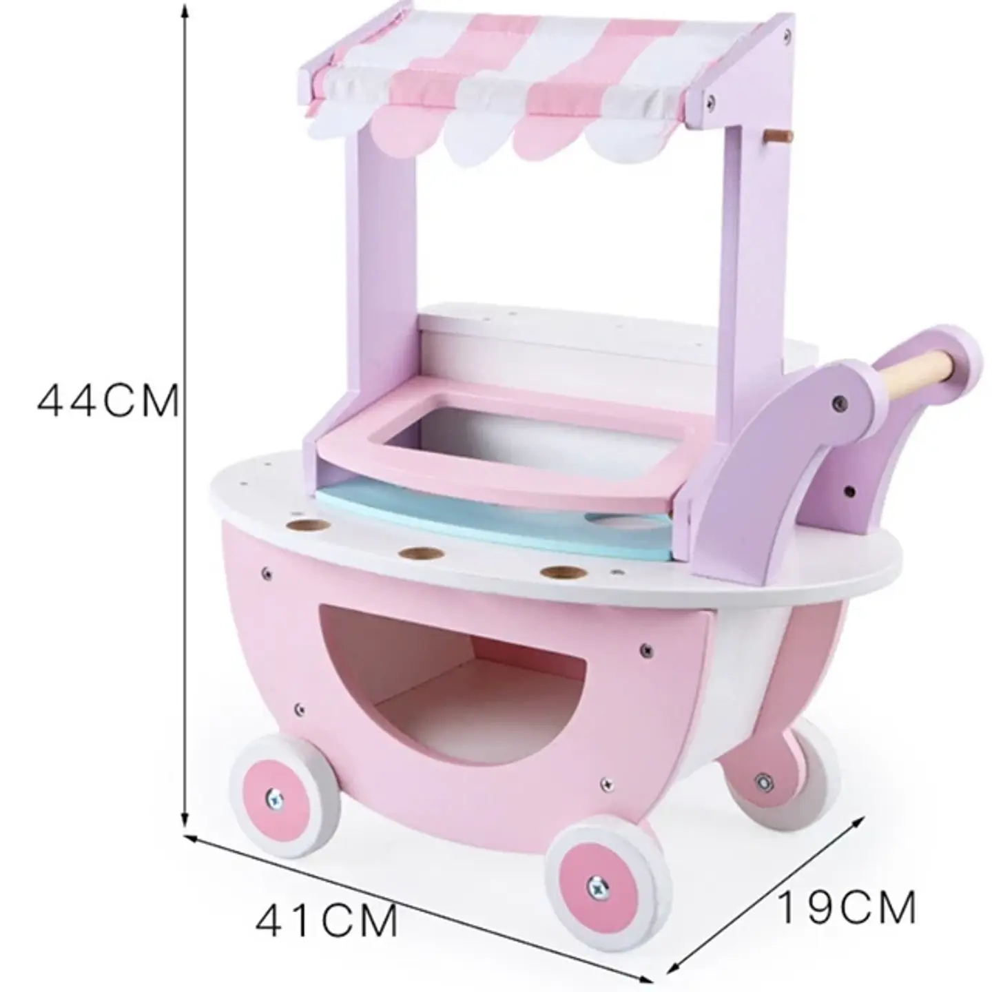 Carro de helados montessori madera 2