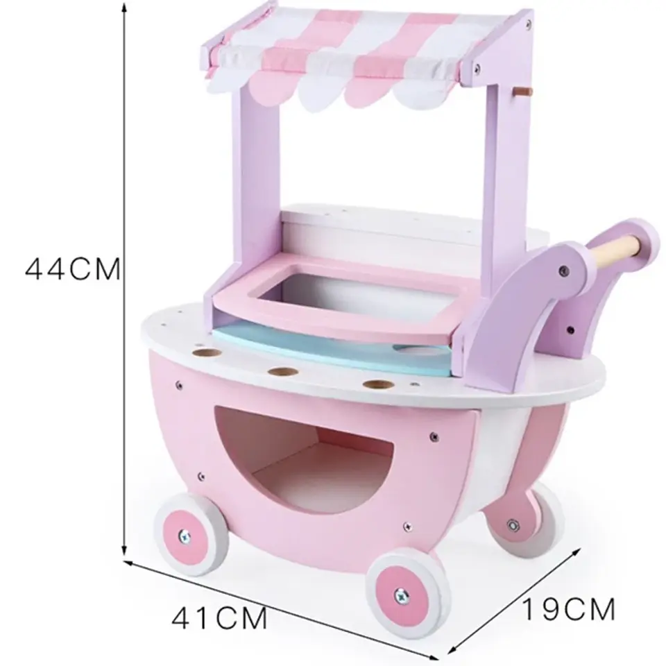Carro de helados montessori madera 2