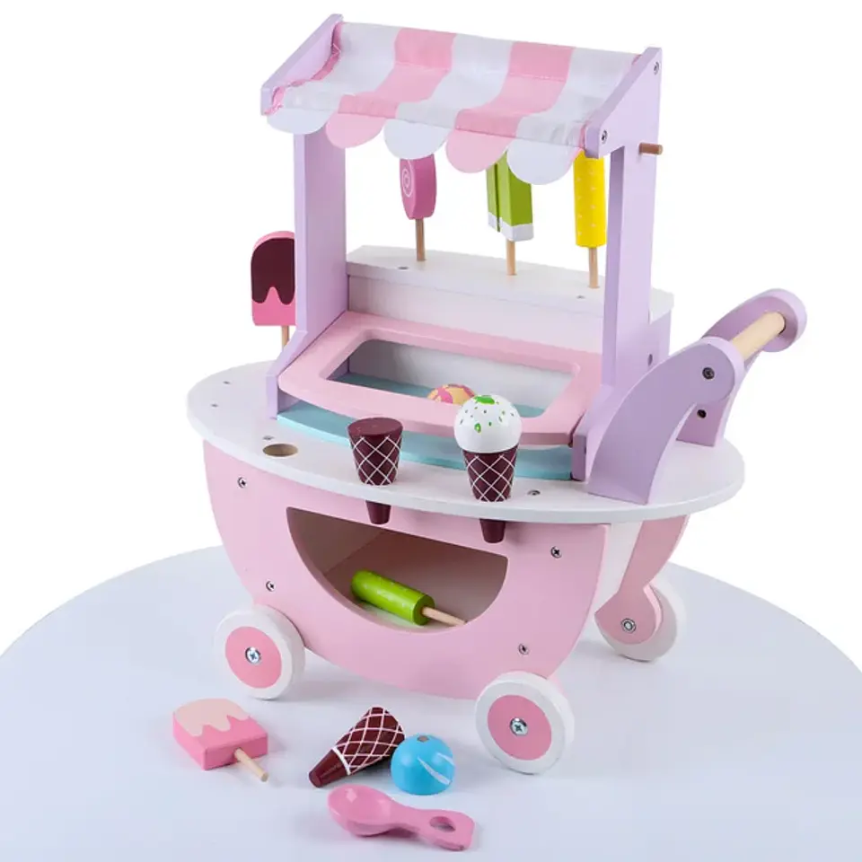 Carro de helados montessori madera 5