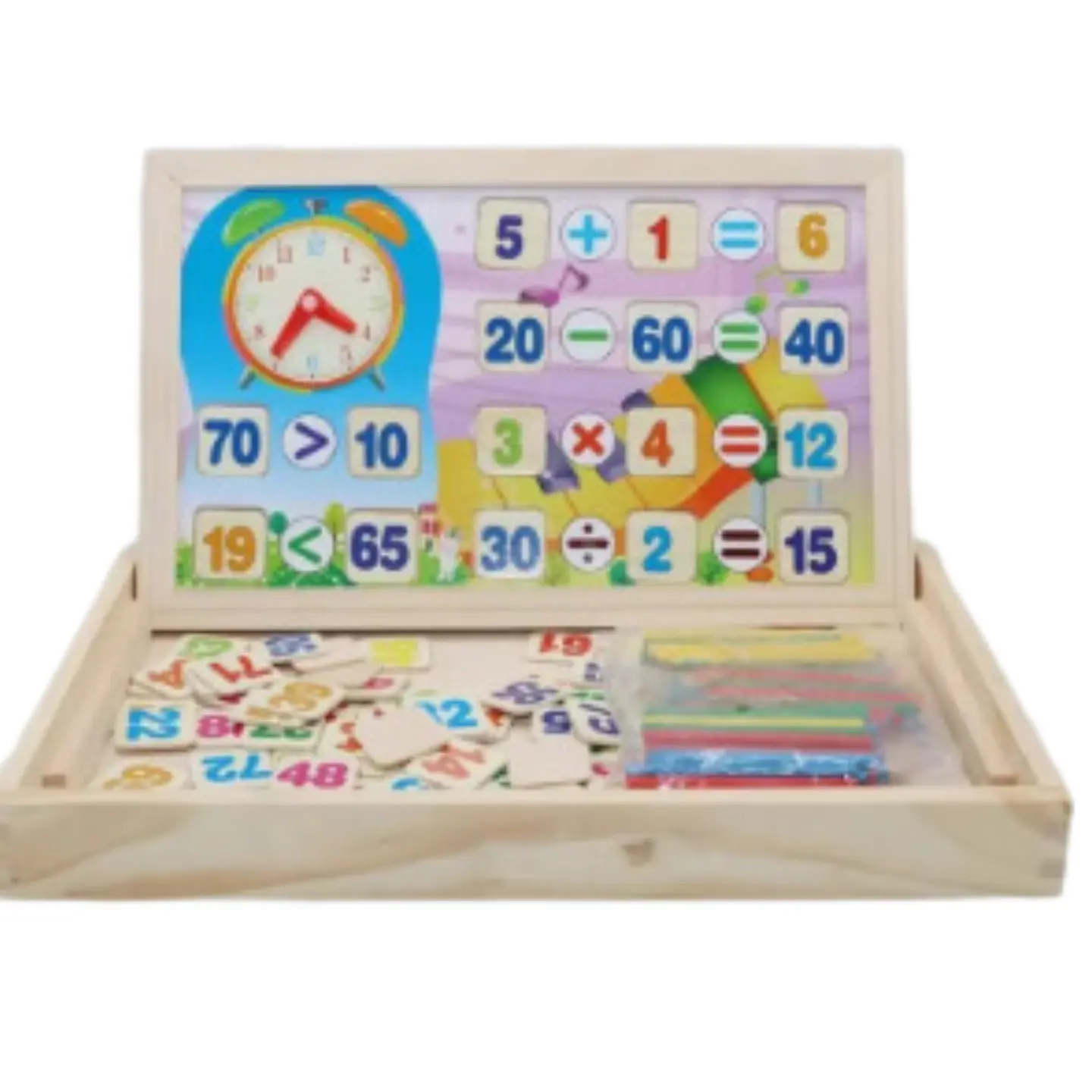 Juego Didáctico Madera Pizarra Matemáticas Contar Para Niños 1