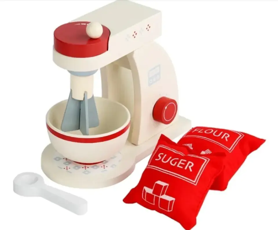 Batidora Mezcladora Para Niños Juguete De Madera Didáctico 1