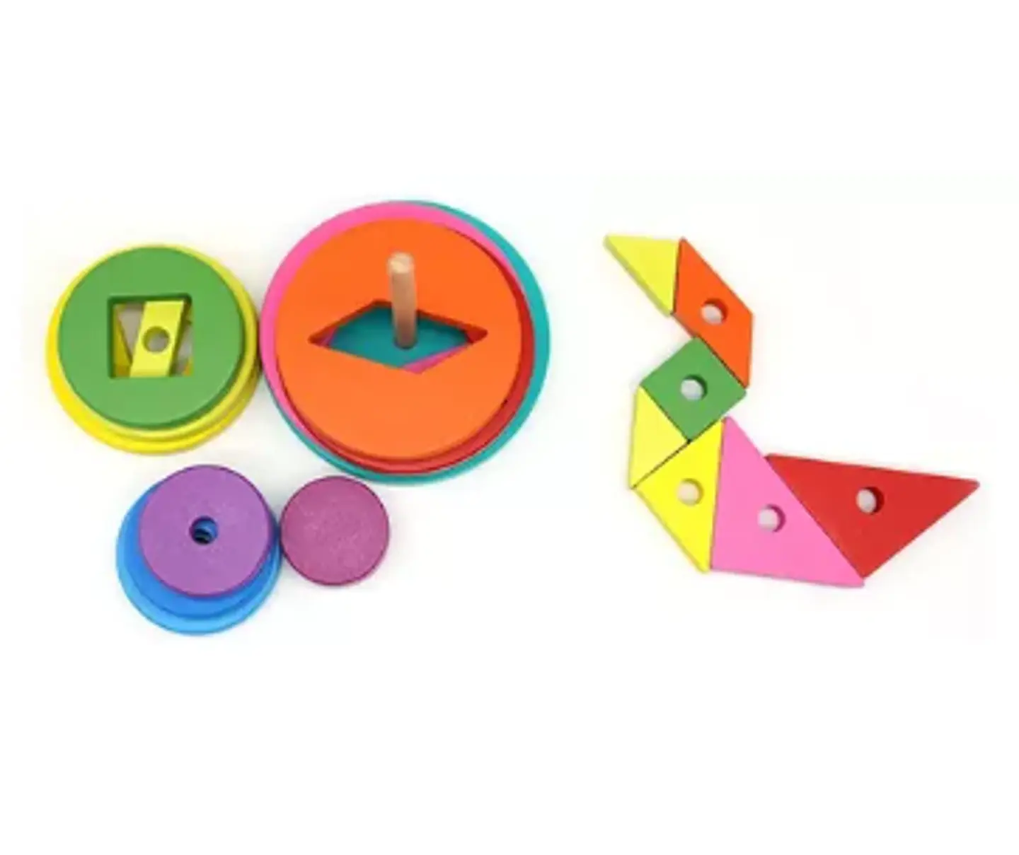 Juego encaje Madera Torre Montessori Multicolor 5