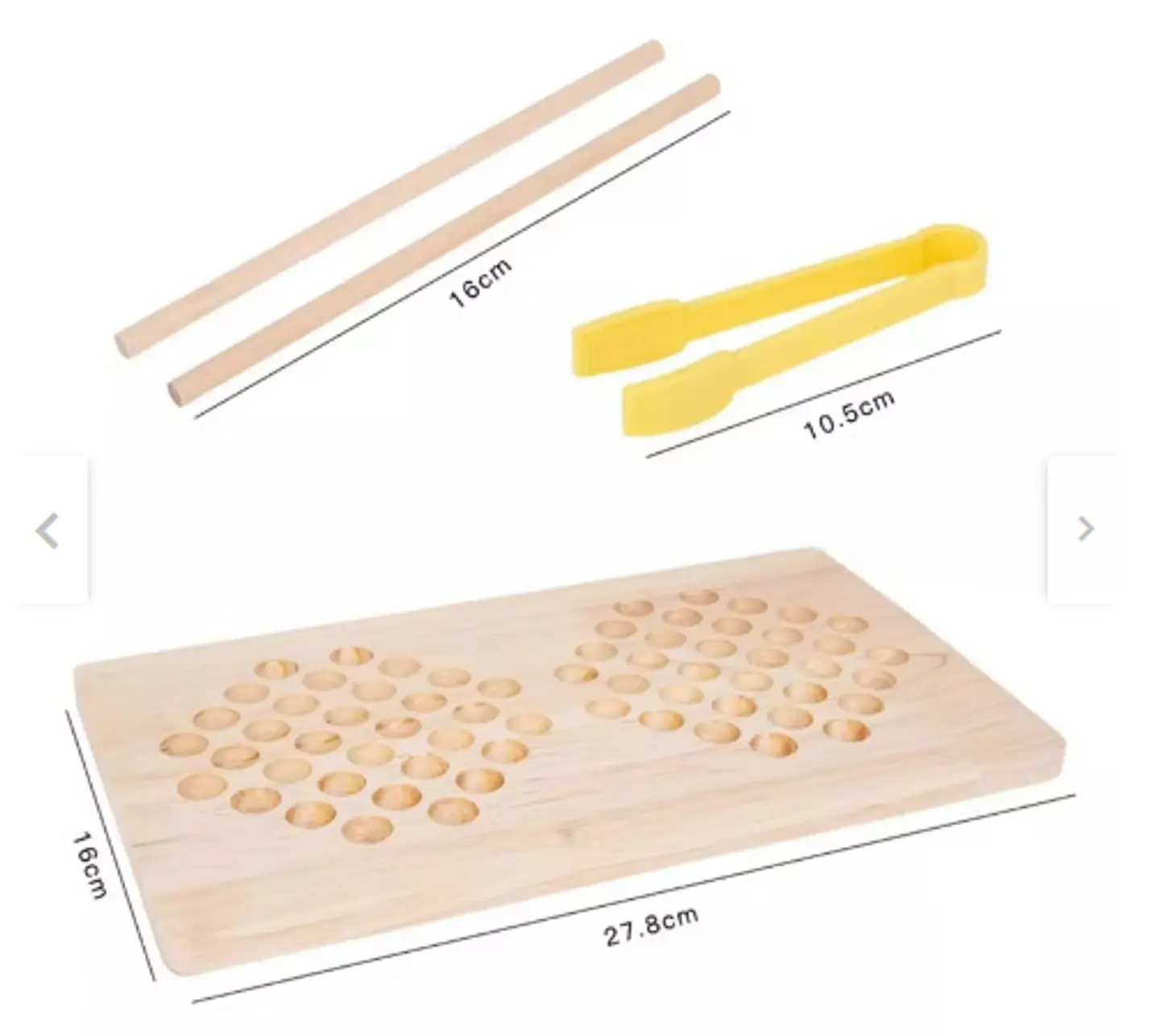 Juego de patrones y canicas dobles madera. 6