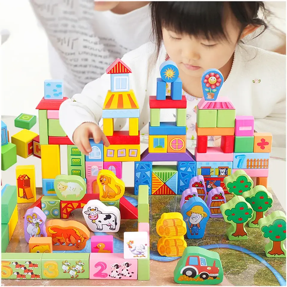 Bloques de construcción granja 100 pcs 4