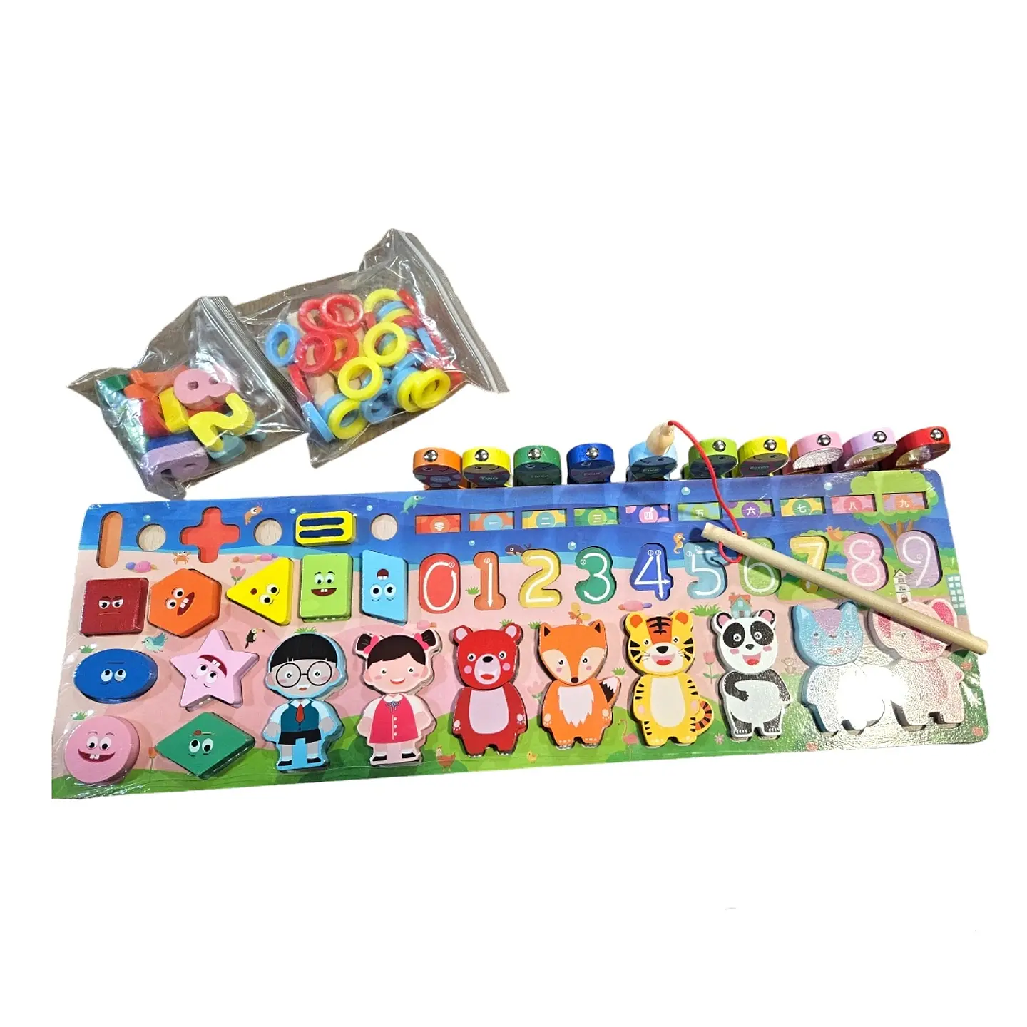 Tablero didactico animal madera  3