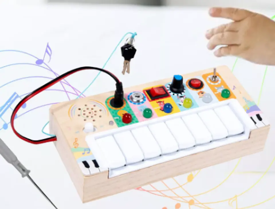 Piano con Interruptores sensorial de Madera con sonidos 2