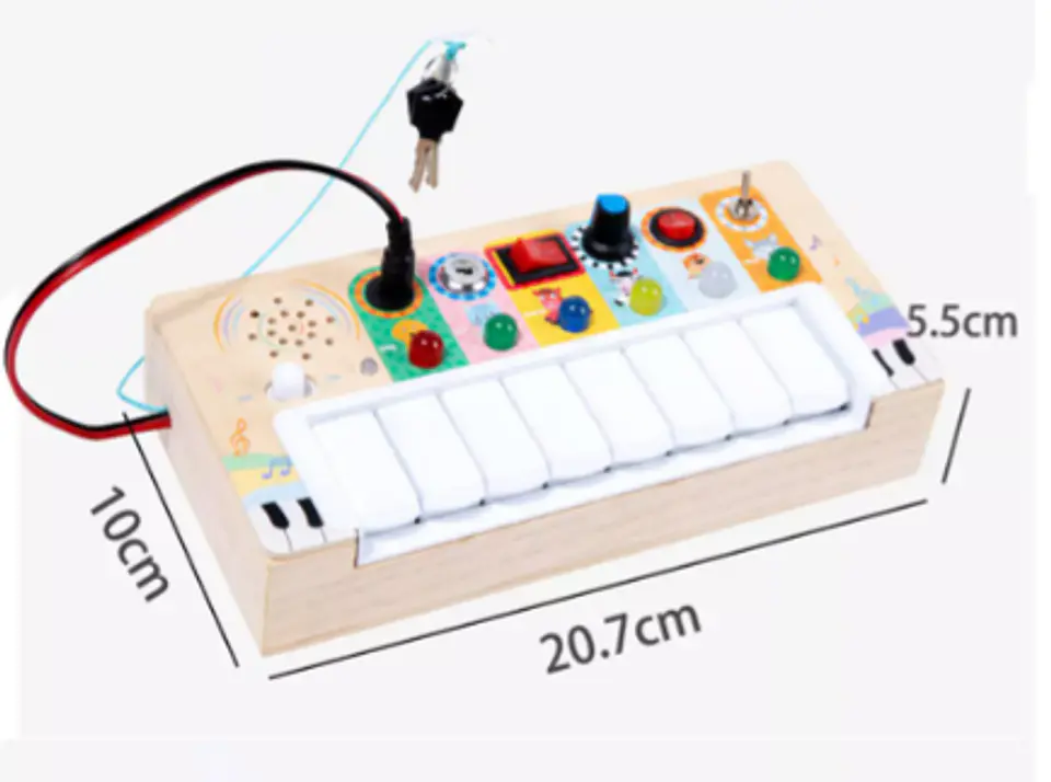 Piano con Interruptores sensorial de Madera con sonidos 5