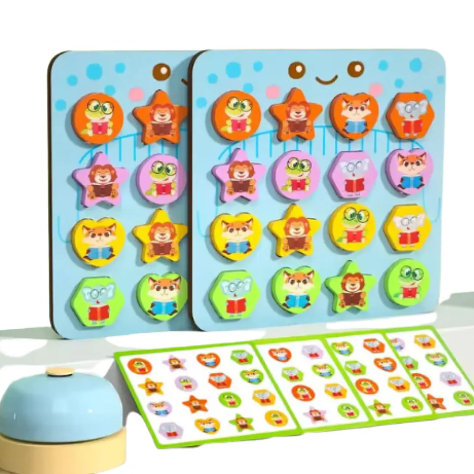 Juego de patrones para dos didáctico de madera 1